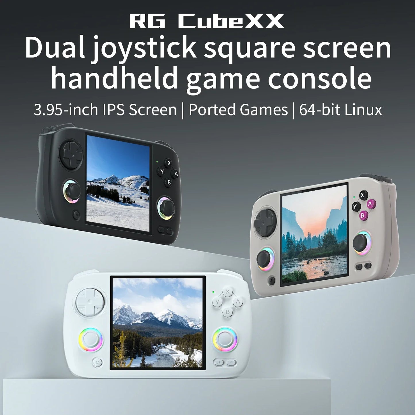 ANBERNIC RG CUBEXX Handheld Game Console 3.95''IPS Screen Linux System Video Output WiliWili Ebook Reader Multi-function Console