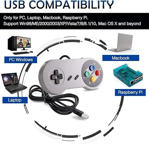 Retro Game Console - Classic, Vintage, Mini Game Console for Kids and Adults, Retro Classic 620 Game Console with 2 Controllers