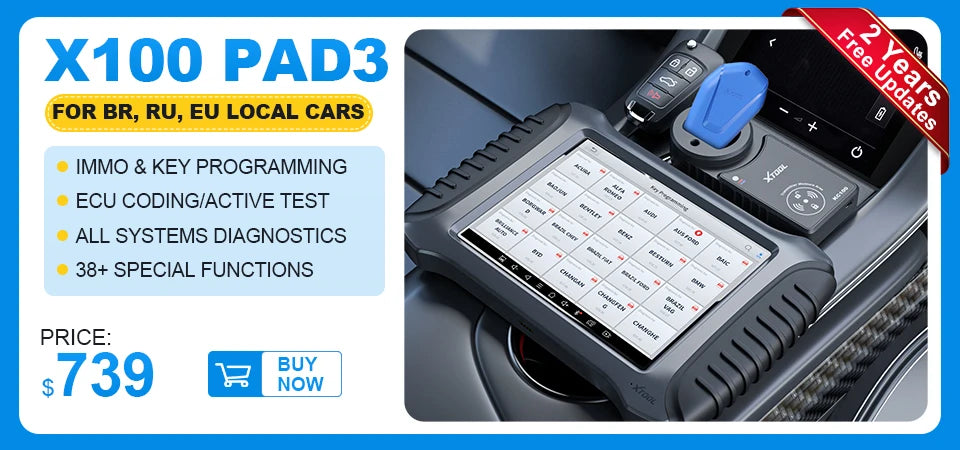 XTOOL KC501 Professional Car Key & Chip Programmer For Benz Infrared Key ECU Reader EEPROM Chip Reading Works With X100PAD3 MAX