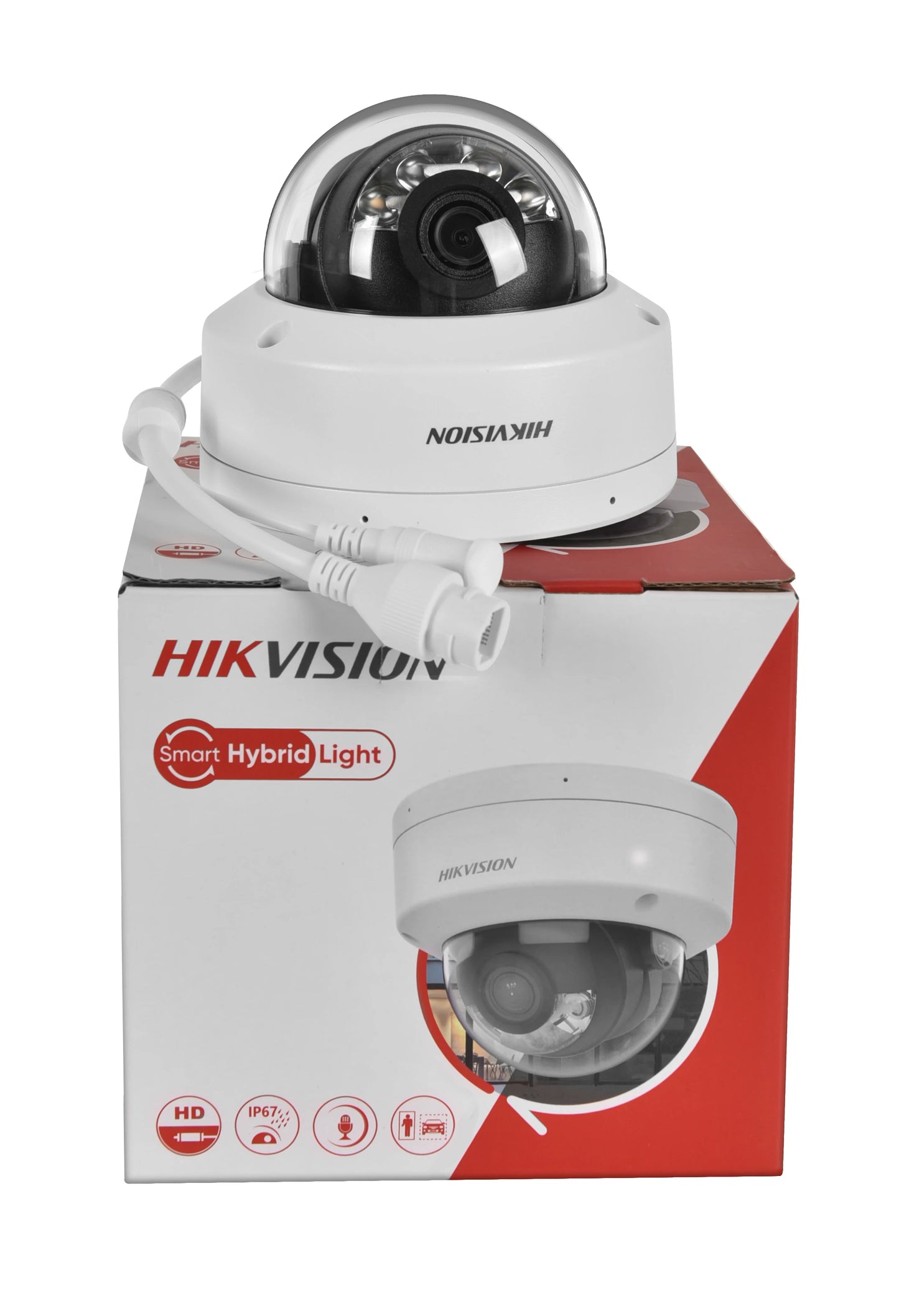 Hikvision 8MP IP Camera DS-2CD1183G2-LIUF POE Built-in Mic 4K Smart Hybrid Light Dual-Light SD Card Slot IR Dome Network Camera