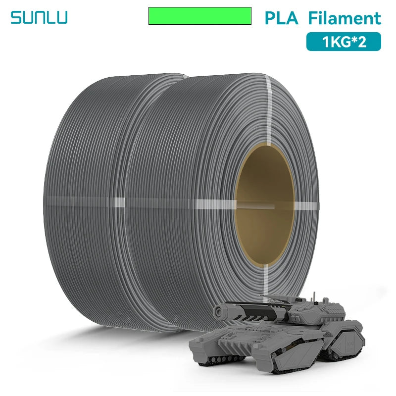 SUNLU 2KG PLA/PLA PLUS/PLA+2.0 Filament 1.75mm 1KG Without Tray 3D Printer Filament for 3D Printer& 3D Pen，Refll Filament