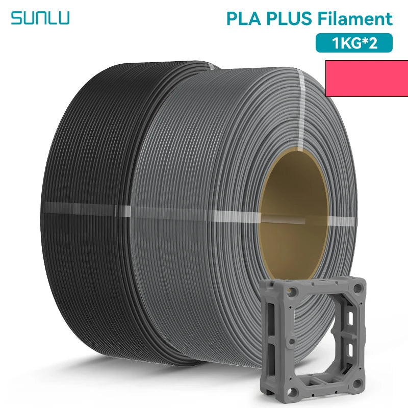 SUNLU 2KG PLA/PLA PLUS/PLA+2.0 Filament 1.75mm 1KG Without Tray 3D Printer Filament for 3D Printer& 3D Pen，Refll Filament