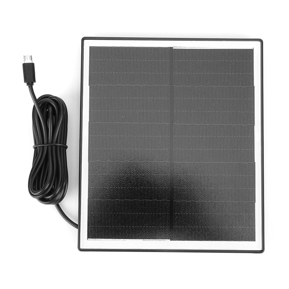 20W 5V Shingled Solar Panel Polycrystalline Solar Panel Charger Micro USB/USB-C Port Waterproof for EufyCam 3/3C Security Camera