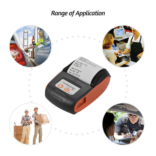 GOOJPRT PT-210 Portable Thermal Printer Handheld 58mm Receipt Printer for Retail Stores Restaurants Factories Logistics