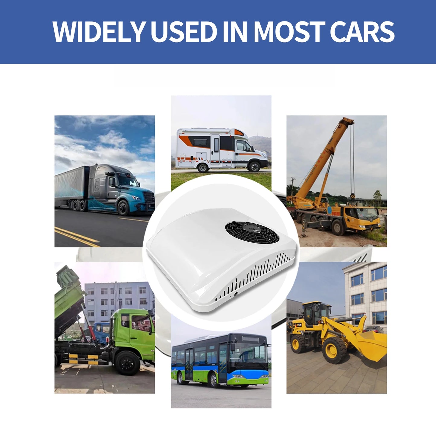 Treeligo New Electric RV 12V 24V Heat&Cool roof Air Conditioner RV Rooftop Car Parking ac For Truck Camper Van Caravan Motorhome