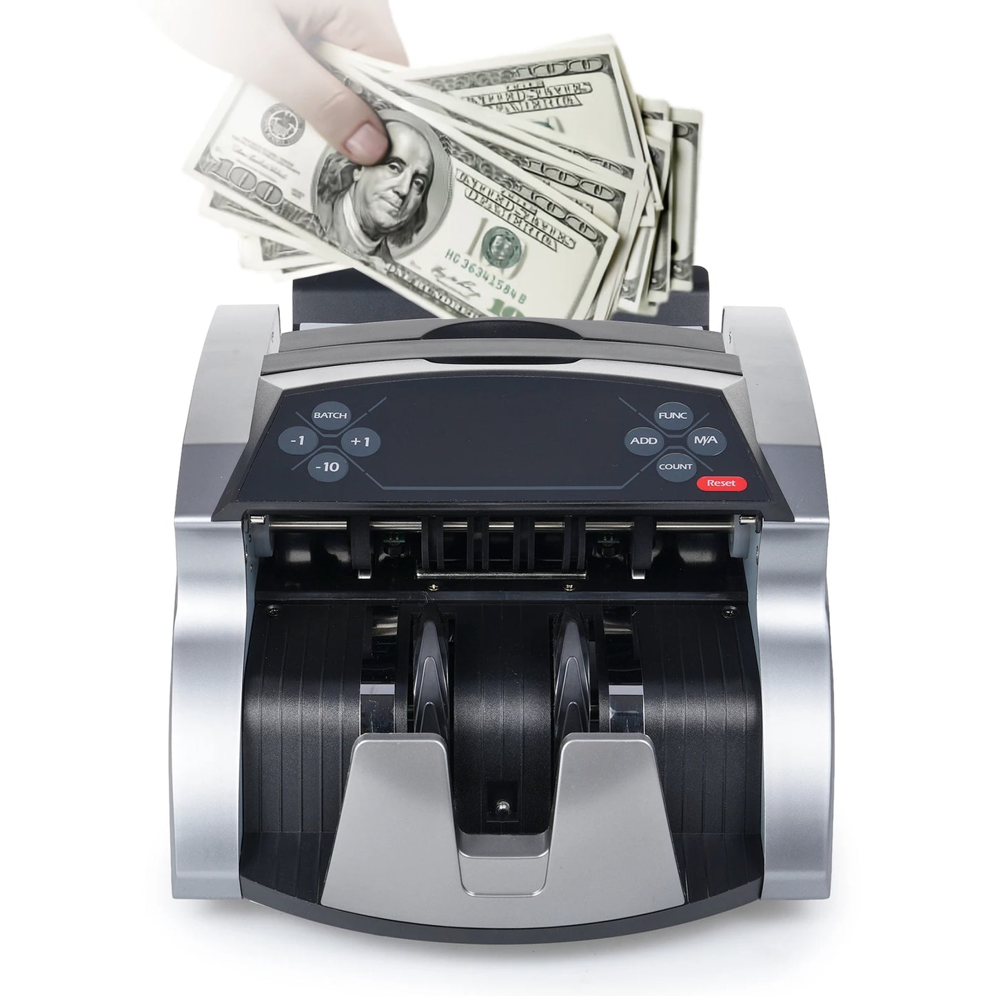 Money Counter Machine Counterfeit Bill Detector with UV MG IR Detection Automatic Money Detection Fast Counting for EURO/USD/KRW