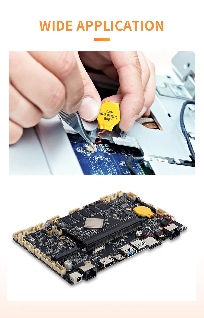 10PACK CMOS Battery EEMB 3V CR2016 Battery with SHR Plug Motherboard Laptop Replacement Battery for PC Computer