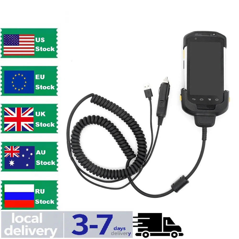 Vehicle Charger Cable for zebra TC70 TC72 TC75 TC77 TC70X TC75X
