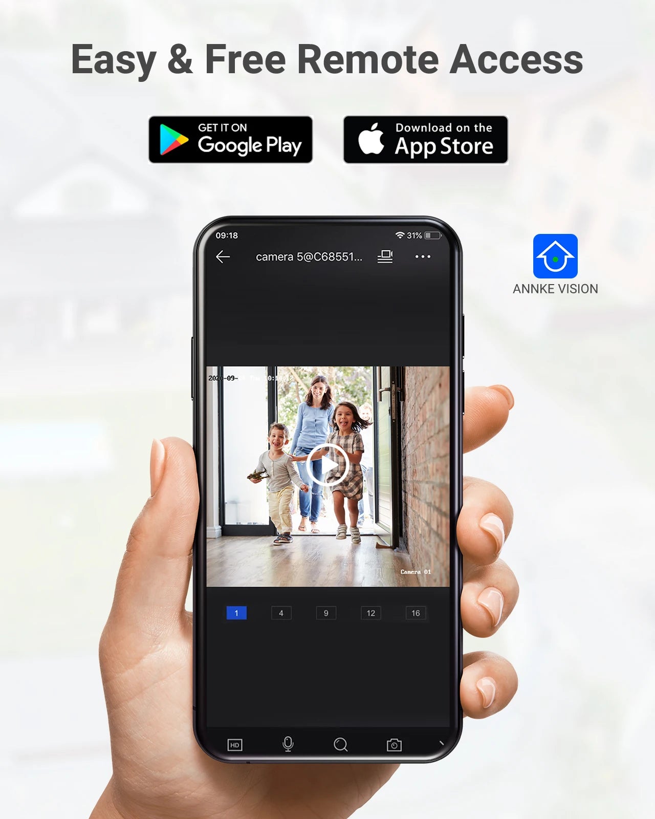 ANNKE 5MP FHD POE Network Video Security System H.265+ 6MP NVR With 5MP Weatherproof Surveillance POE Cameras Audio in Ip Camera