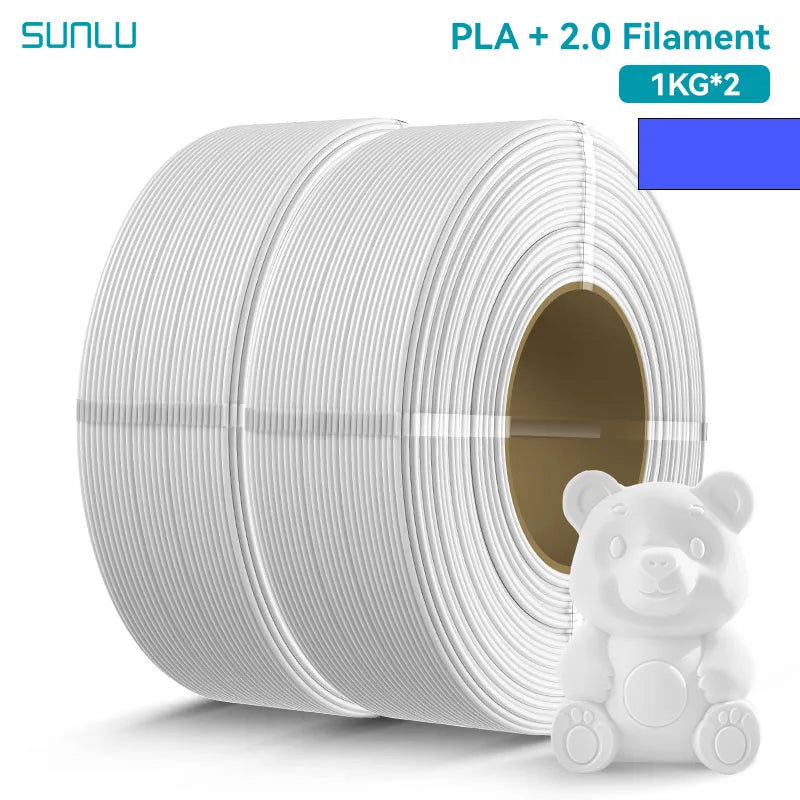 SUNLU 2KG PLA/PLA PLUS/PLA+2.0 Filament 1.75mm 1KG Without Tray 3D Printer Filament for 3D Printer& 3D Pen，Refll Filament