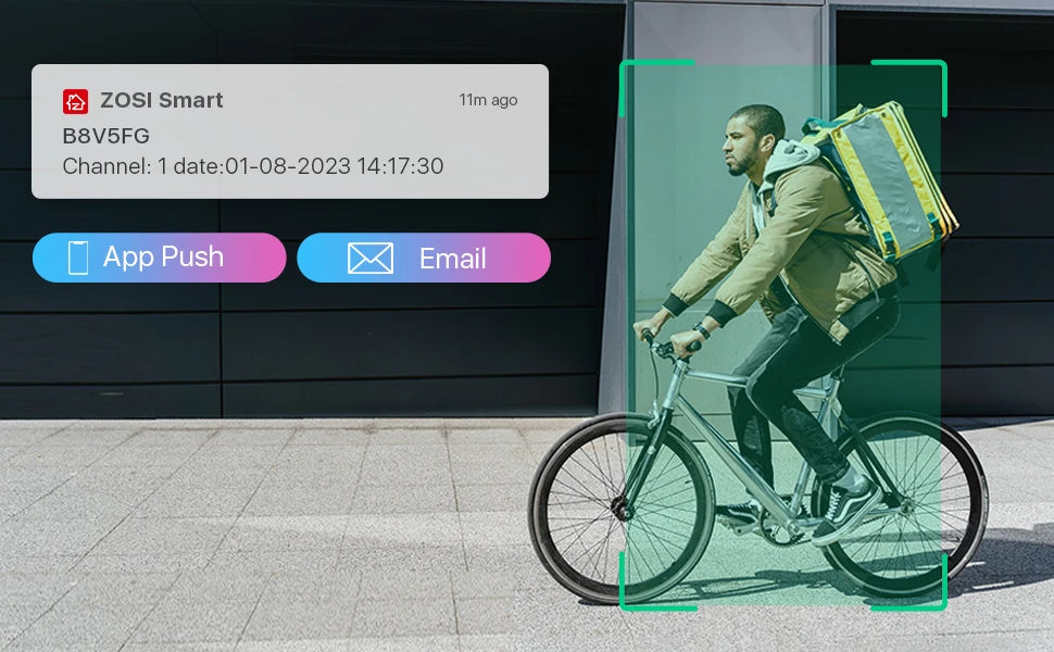 ZOSI 3K Lite Security Camera System AI Human Vehicle Detection 8CH HD TVI Video DVR Recorder 2MP 1080P CCTV Surveillance Camera