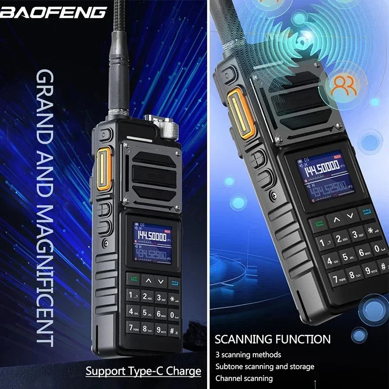 Baofeng UV-25 Air Band Walkie Talkie Wireless Copy Frequency NOAA Type-C Charger AM Long Range UHF VHF 999CH Ham Two Way Radio