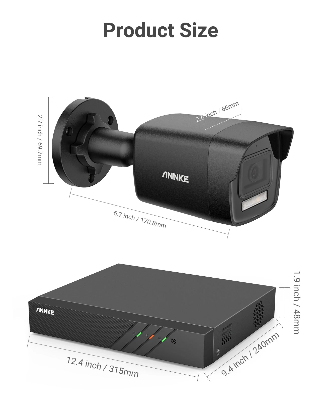 ANNKE 3K Ultra HD POE Video Surveillance System 8CH 6MP NVR Recorder 5MP Security Cameras CCTV Kit Smart Dual Lights Ip camera