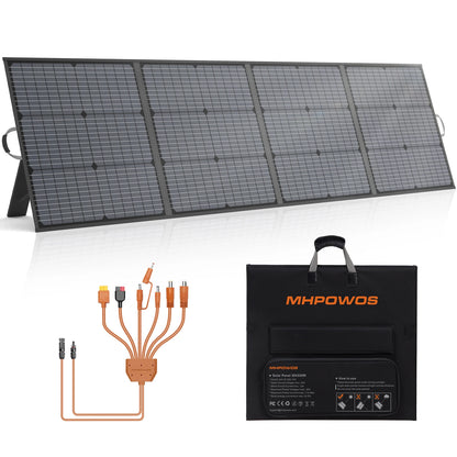 MHPOWOS 220W Foldable Solar Panel 20V Solar Charger for Ecoflow Bluetti ANKER Power station, IP67 Waterproof for Camping RV