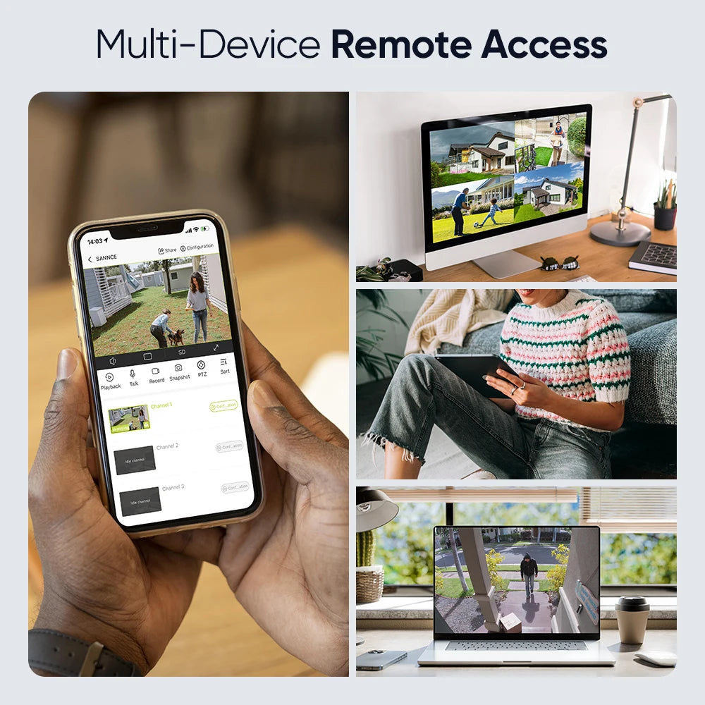 SANNCE 3MP POE Video Security Surveillance System CCTV Kit 8CH NVR Recorder night vision Smart IR Ip camera Built-in Mic Cameras