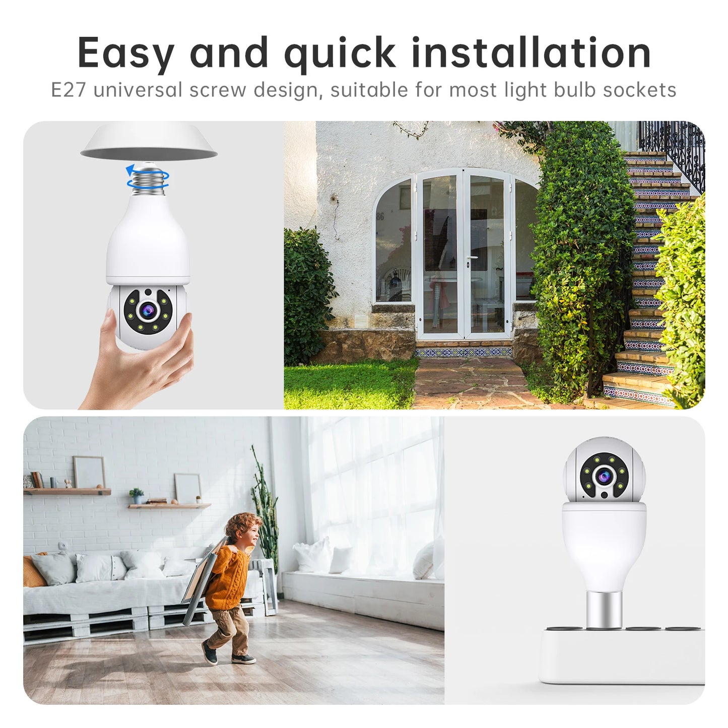 Noahtec 3MP Security Cameras Security Protection Indoor Wireless WIFI MINI Camera 5G Wi-Fi Two-Way Talk