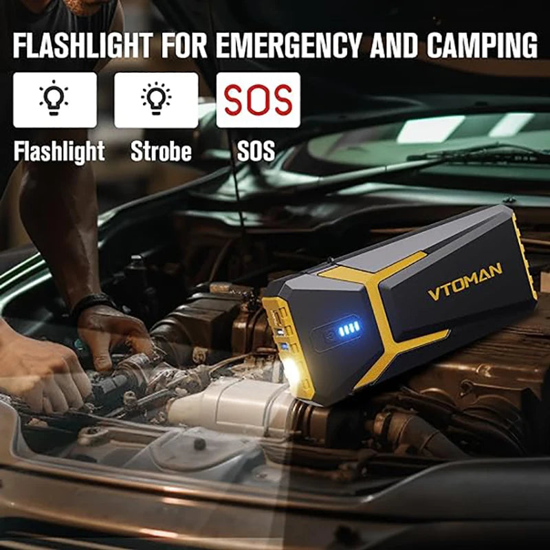 VTOMAN 4500A Power Bank with Car Start Auto Start Portable Charger Jump Starter Power Station Car Battery Charger Booster
