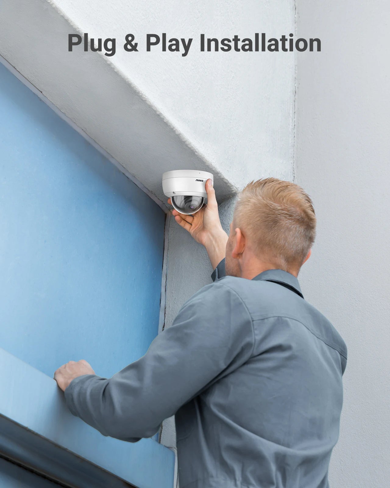 ANNKE 5MP FHD POE Network Video Security System H.265+ 6MP NVR With 5MP Weatherproof Surveillance POE Cameras Audio in Ip Camera