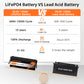 MHPOWOS 24V 100Ah LiFePo4 Battery 2560Wh Supports with BMS Lithium Iron Phosphate Cells Up to 15000 Cycles For Golf Cart Solar