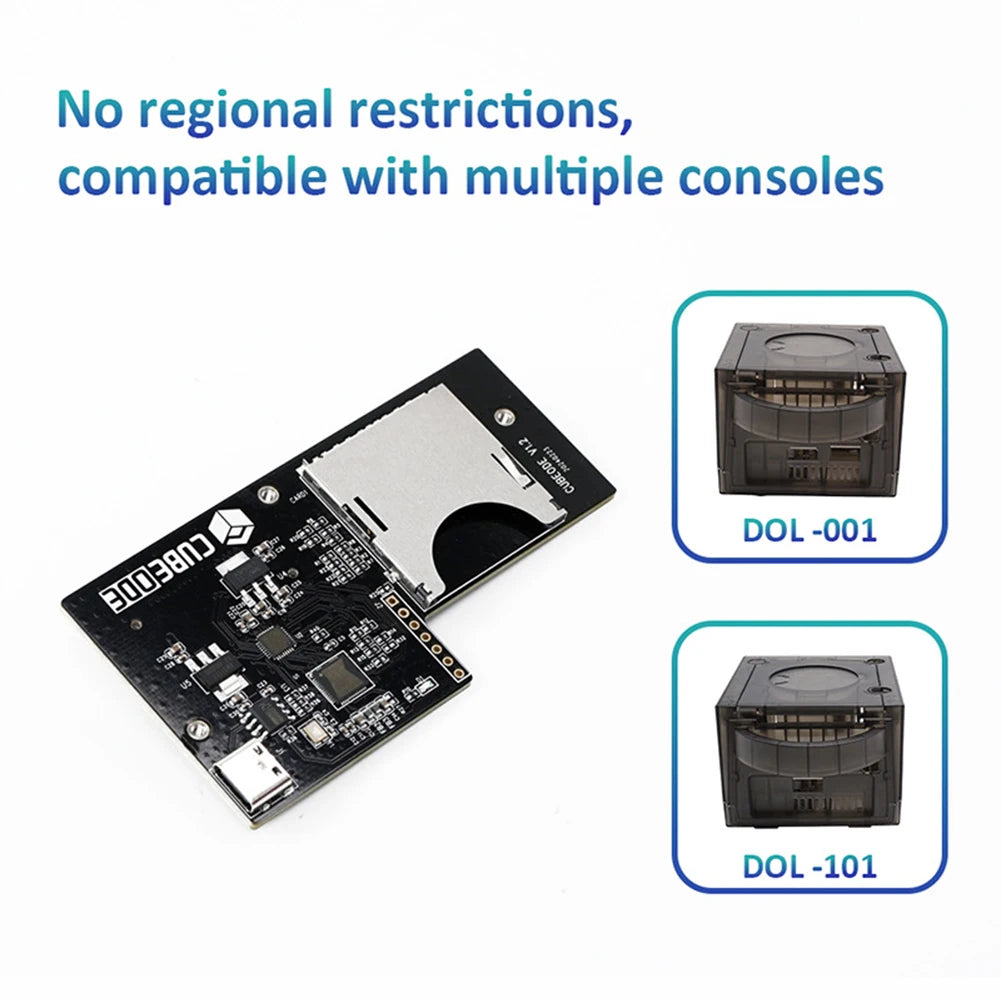 CUBEODE V1.2 Optical Drive Emulator Board No SD2SP2/SDGecko Replace DVD Drive with Bracket Kits for NGC GameCute Game Console