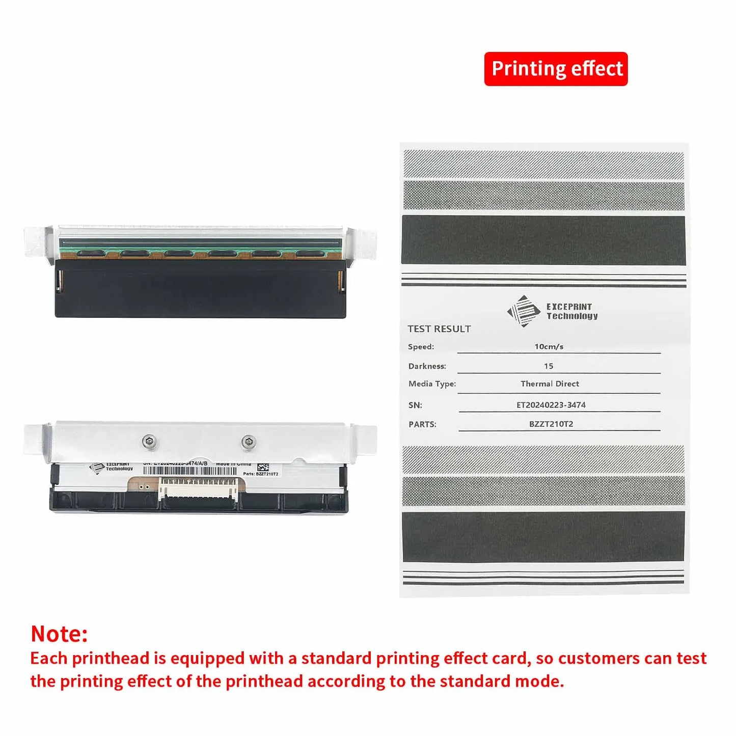 203dpi Printhead for Zebra ZT210 ZT220 ZT230 Printer，P1037974-010
