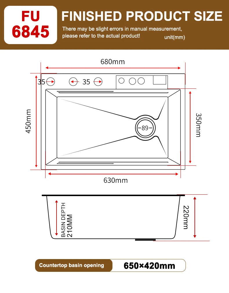 Stainless Steel Waterfall Kitchen Sink Large Single Slot With Digital Display Faucet Apartment Multifunctional Wash Basin