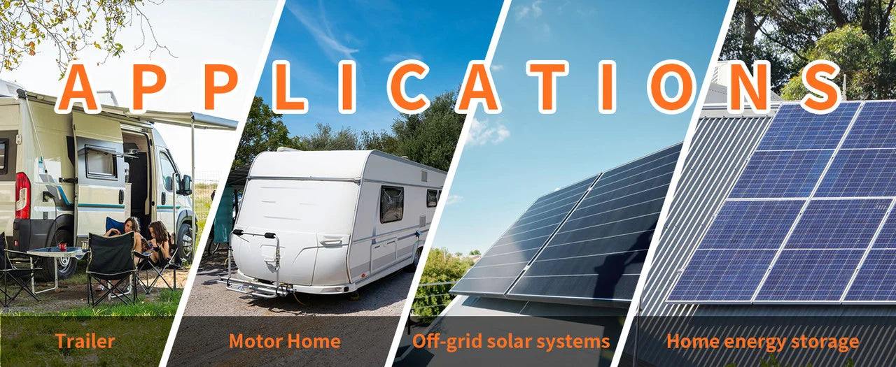 MHPOWOS 24V 100Ah LiFePo4 Battery 2560Wh Supports with BMS Lithium Iron Phosphate Cells Up to 15000 Cycles For Golf Cart Solar