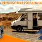DATOUBOSS 12V 300Ah LiFePO4 Battery 3840Wh Deep Cycle Built-in BMS Max 200A Discharge for Solar Off-grid RV Marine