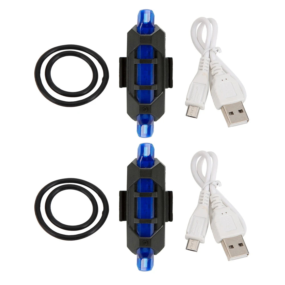 2pcs Practical Scooter Warning Light Electric Scooter Night Safety High-brightness Taillight Waterproof LED Flashlight