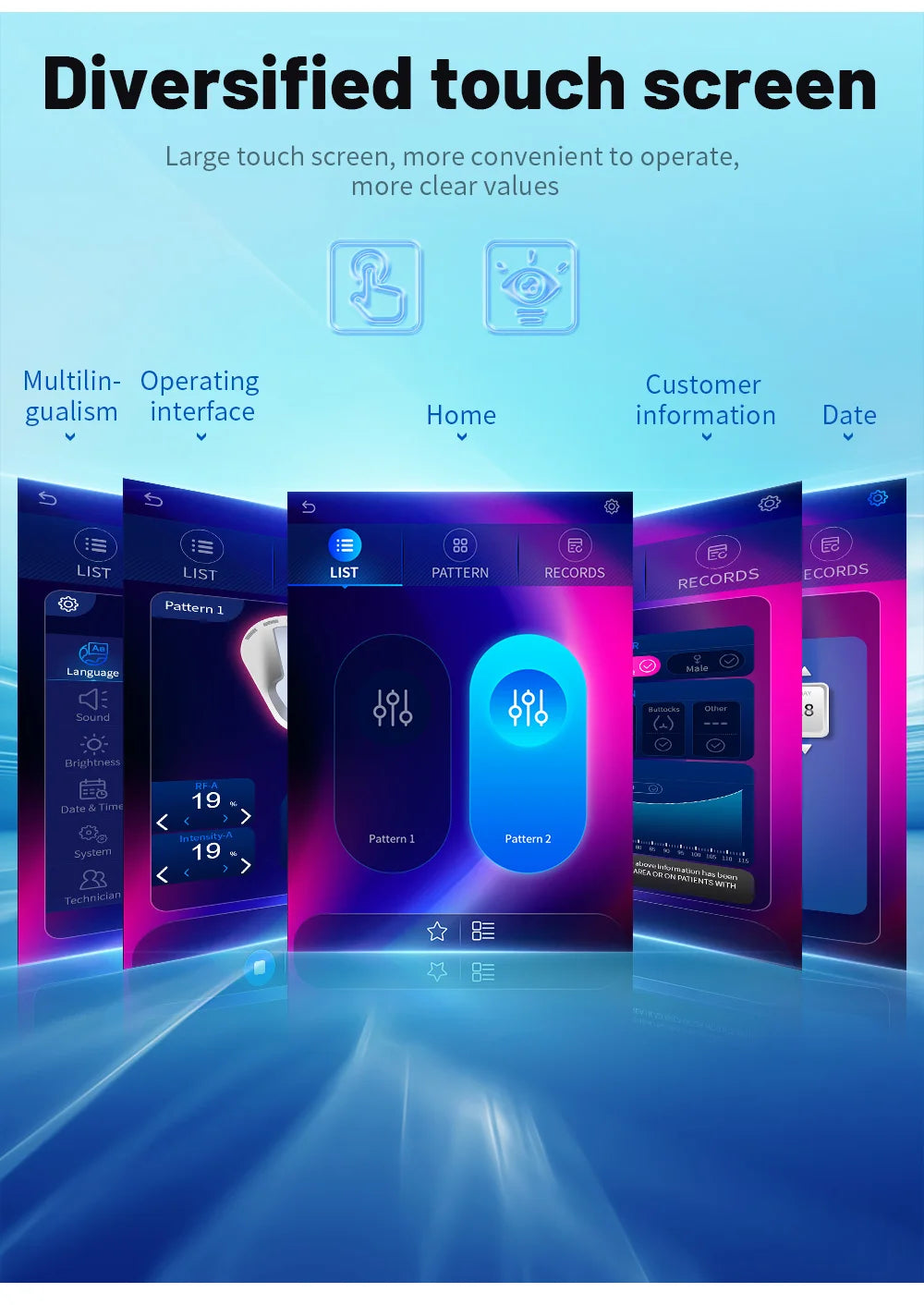 EMS Body Slimming Machine MuscleEMS Electrical Stimulation Muscle Sculpt Fat Burning Control Carving Weight Loss Machine