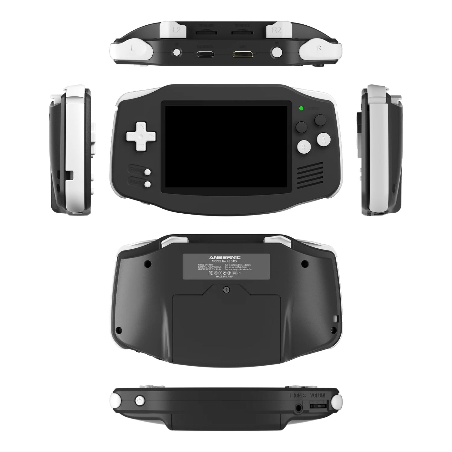 ANBERNIC RG34XX Handheld Game Consoles RG 34XX Retro Gaming Console Linux 64-bit 3500mAh Battery WiFi Bluetooth HD and TV Output