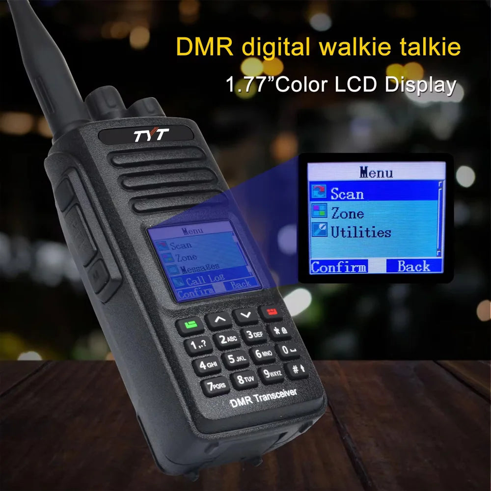 TYT MD-UV390 10W GPS PLUS DMR Digital Radio 5W/10W GPS AES256 Encryption Optional IP67 VHF/UHF Dual Band Digitale Walkie Talkie