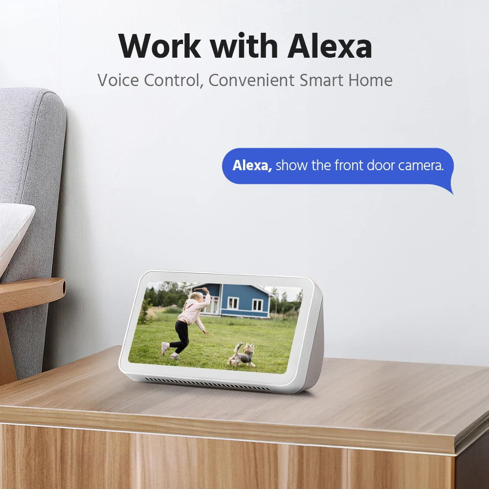 ANNKE 4MP Battery WiFi Security Camera PT Auto Tracking Color Night Vision Wireless IP Camera 4CH Homebase Security System