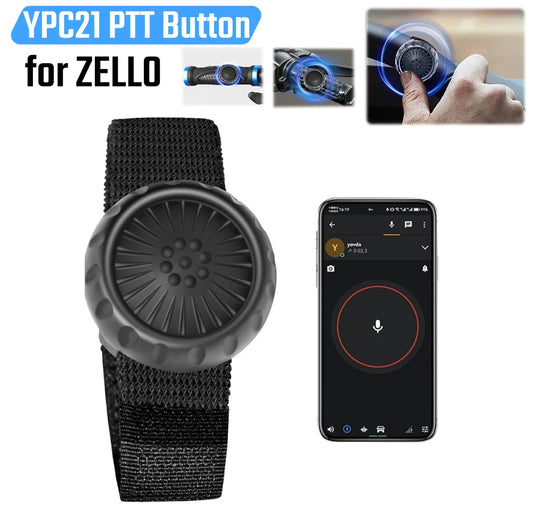 BT Wireless PTT Switch for ZELLO Wireless Microphone Speaker Wireless PTT Device for Android iOS Phone Car Motorcycle Voice Call