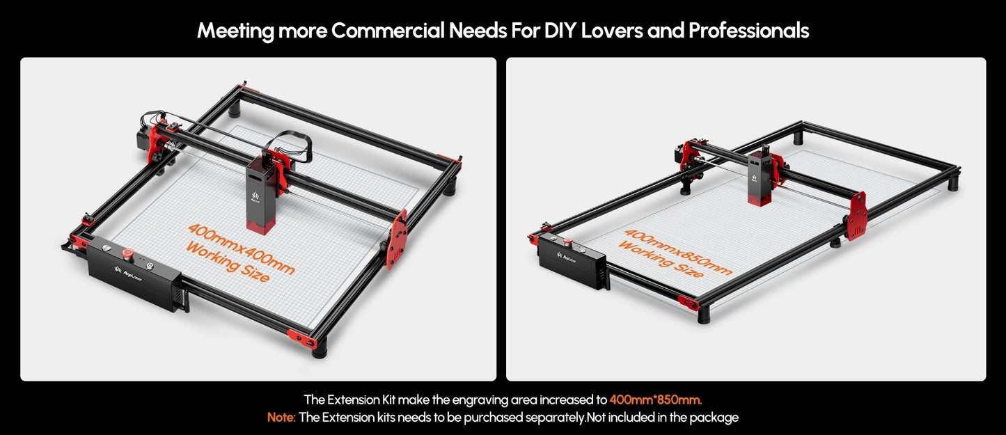 Algolaser 10W Laser Engraver DIY Kit CNC Laser Cutter Engraving Machine OPTIONAL Honeycomb Table & Extension Kit & Rotary Roller