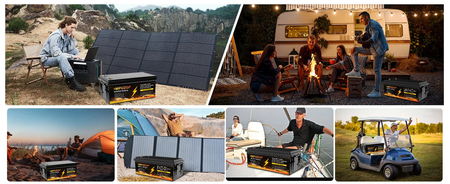 DATOUBOSS 12V 300Ah LiFePO4 Battery 3840Wh Deep Cycle Built-in BMS Max 200A Discharge for Solar Off-grid RV Marine