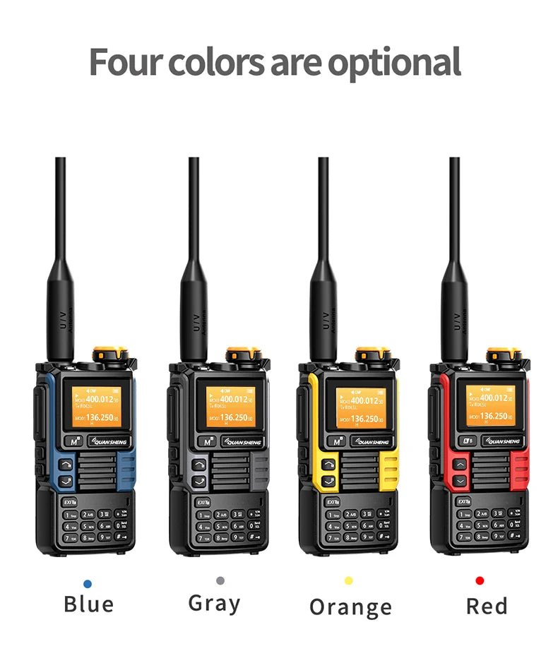 UVK5(99) AM/FM/DTMF Walkie-Talkie 200CH 20-1000MHZ Walkie-Talkie NOAA Weather Forecast with Flash Copy Frequency Tpye-C LCD Disp