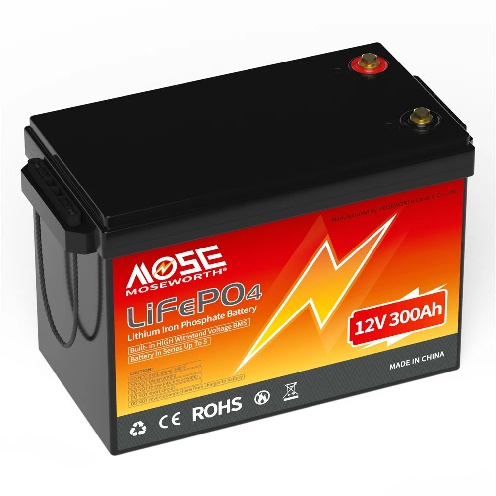 LiFePO4 Lithium Battery 12V 24V 36V 48V 100Ah 200Ah 300Ah 50Ah Built in BMS Deep Cycle Rechargeable Batteries for Trolling Motor