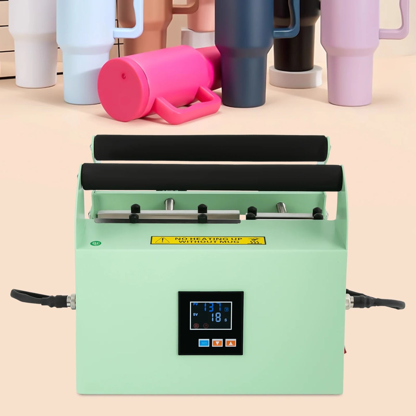 Car Cup Mug Press Heat Machine, Tumbler Heat Press, Tumbler Heat Press Machine 0-204°C 110V  500W