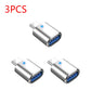1-3PCS Type-C To USB3.0 Converter LED Indicator Type-C To USB OTG Adapter 3A Fast Charging 5Gbps Data Transfer Plug and Play