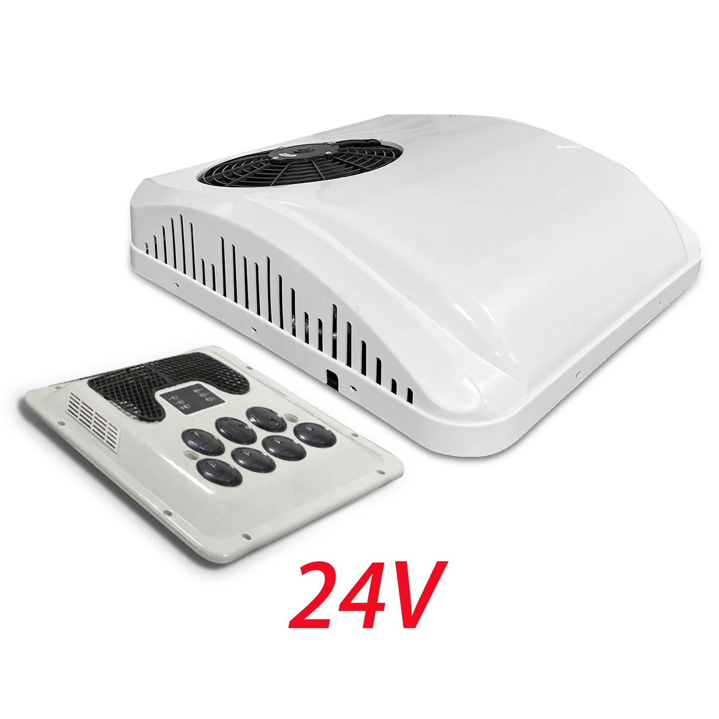 Treeligo New Electric RV 12V 24V Heat&Cool roof Air Conditioner RV Rooftop Car Parking ac For Truck Camper Van Caravan Motorhome