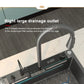 Stainless Steel Waterfall Kitchen Sink Large Single Slot With Digital Display Faucet Apartment Multifunctional Wash Basin