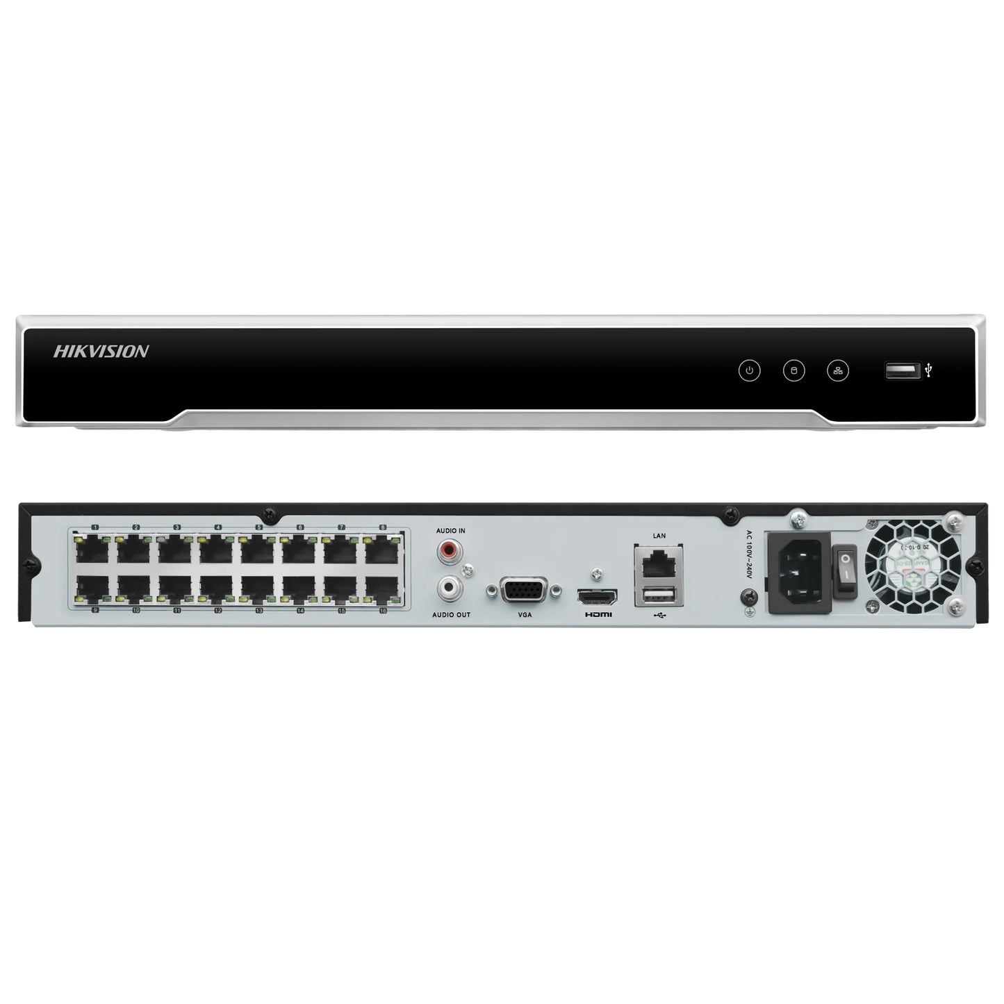 Hikvision 4K PoE NVR DS-7608NI-Q2/8P DS-7616NI-Q2/16P 8/16 Channels Network Video Recorder 8MP 2 SATA IP Camera CCTV