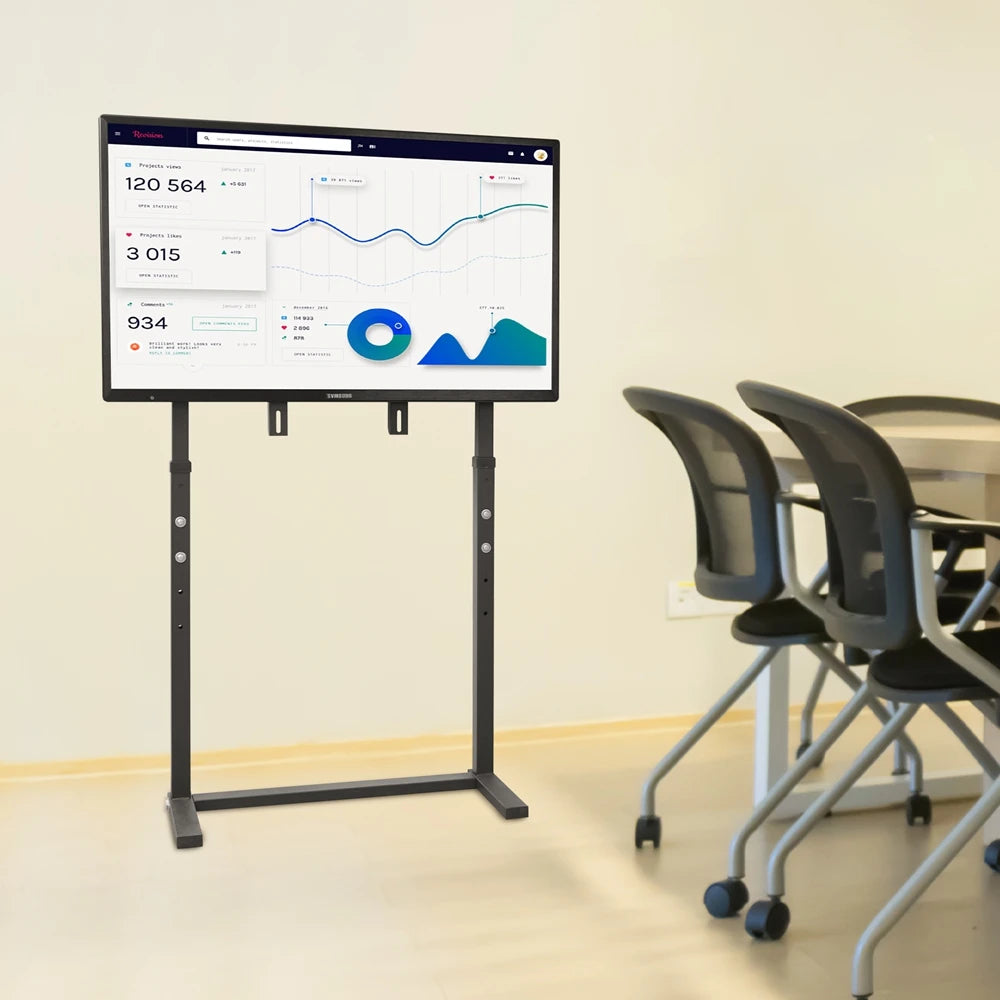 UNHO Mobile TV stand Stand with Height Adjustable  for TV Compatible 32-85 inch Panel LED LCD Screens Punch-free installation