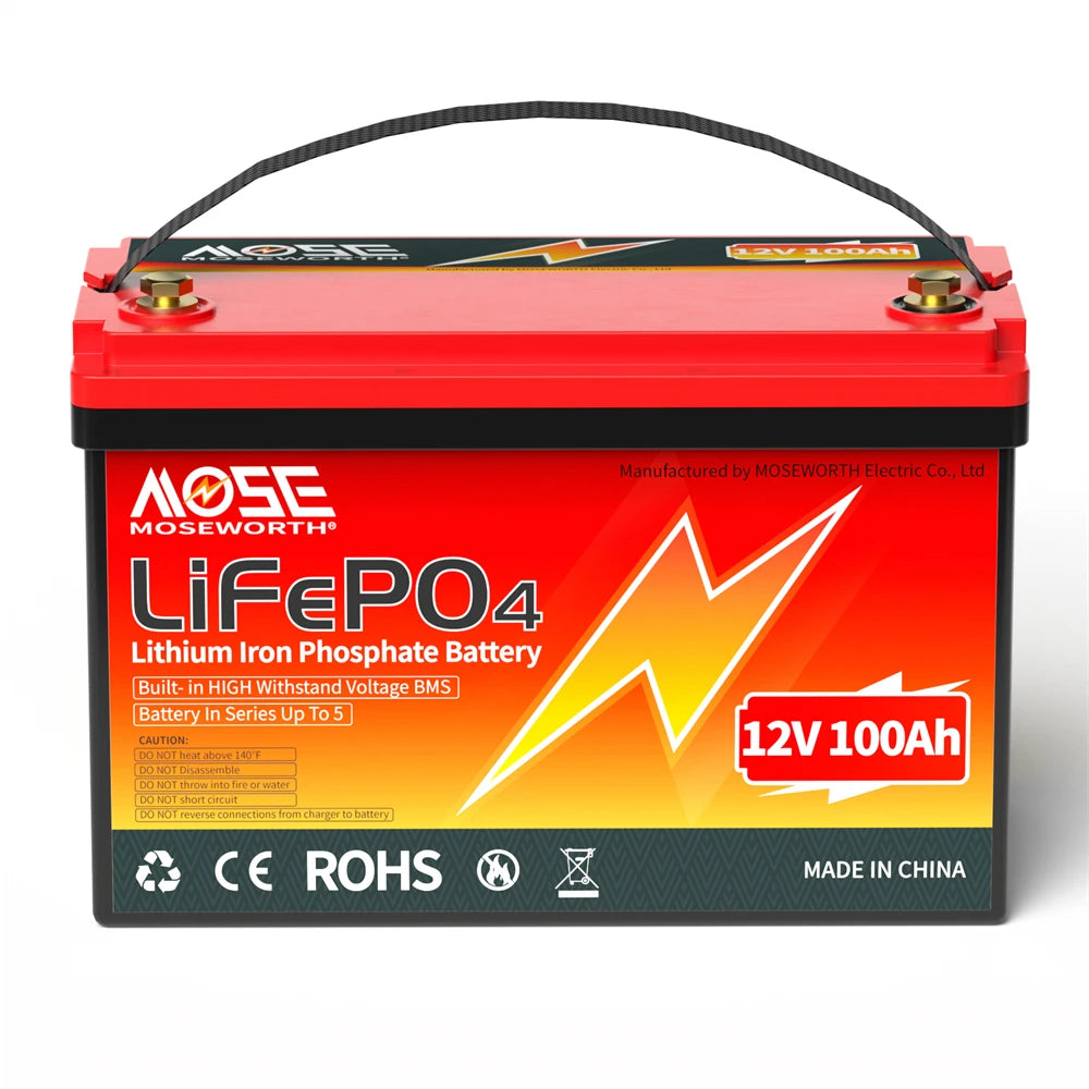 12V 24V 100Ah 140Ah 168Ah 200Ah 300Ah LiFePO4 Deep Cycle Battery Built-in BMS Perfect for RV/Camper Trolling Motor Marine