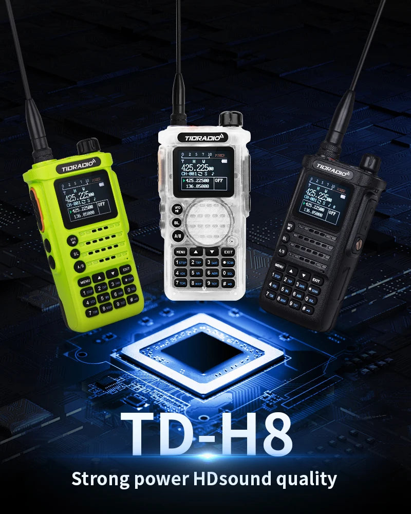 2nd Gen TIDRADIO TD-H8 10W Profession Walkie Talkie Long Range Emergency Radio Portable Two Way Radio Receiver Search Repeaters