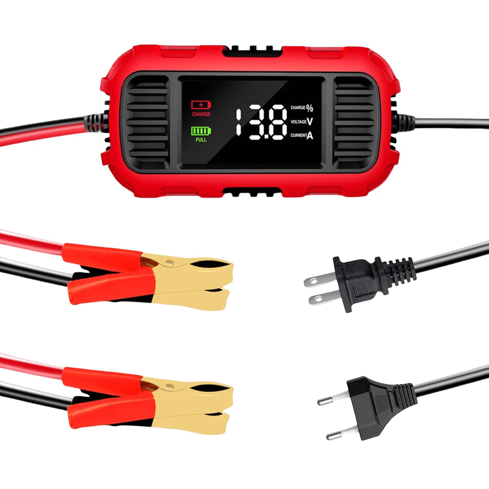 12V 2A Motorcycle Battery Charger Smart Battery Charging Tool Car Motorcycle Lead Acid Battery Charger for Car Truck Battery