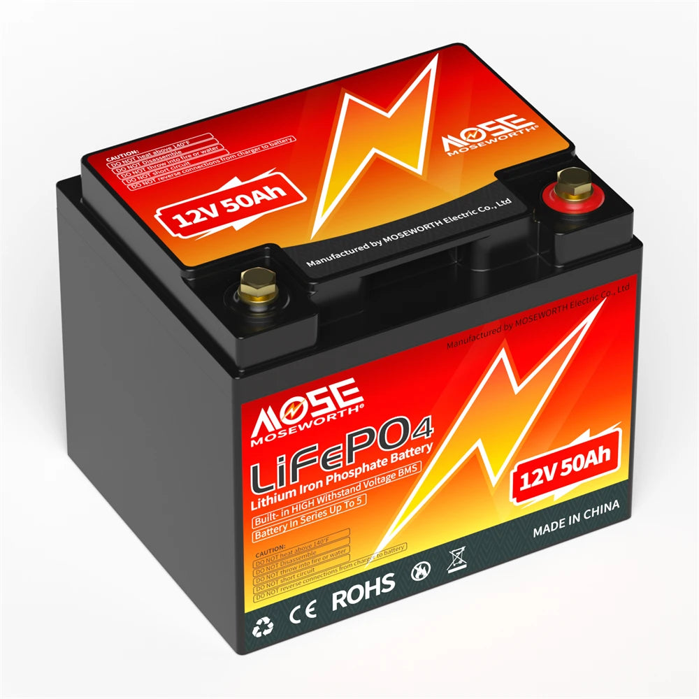 LiFePO4 Lithium Battery 12V 24V 36V 48V 100Ah 200Ah 300Ah 50Ah Built in BMS Deep Cycle Rechargeable Batteries for Trolling Motor