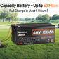 HumSienk LiFePO4 Battery Packs 48V 100Ah Specially Designed For Golf Cart 200A BMS Robust 5120Wh Smart Bluetooth Monitor