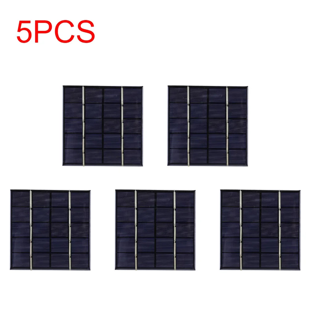 2-10pc Portable Solar Panel 3W 5V Micro Solar Board Fast Charger Polysilicon DIY Solar Cells System Mini Outdoor Battery Charger